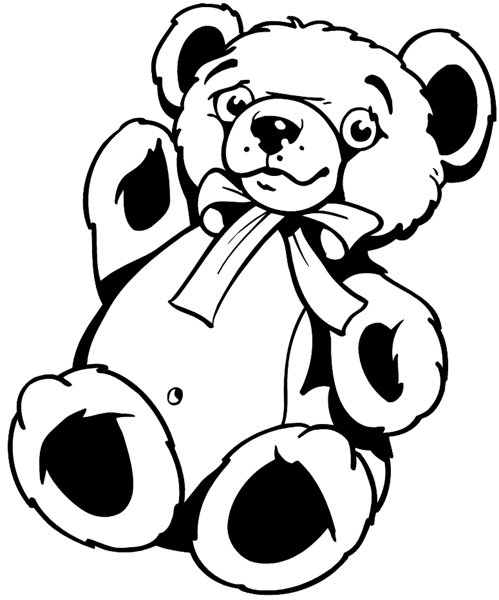 Cuddly teddy bear vinyl sticker. Customize on line. Toys 094-0063